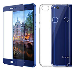 Coque Ultra Fine Silicone Souple Transparente et Protecteur d'Ecran pour Huawei GR3 (2017) Bleu