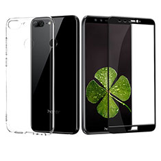 Coque Ultra Fine Silicone Souple Transparente et Protecteur d'Ecran pour Huawei Honor 9 Lite Noir