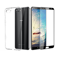 Coque Ultra Fine Silicone Souple Transparente et Protecteur d'Ecran pour Huawei Nova 2S Noir