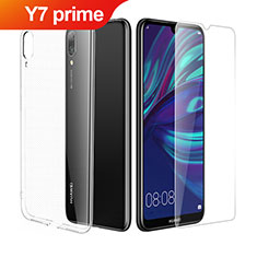 Coque Ultra Fine Silicone Souple Transparente et Protecteur d'Ecran pour Huawei Y7 Prime (2019) Clair