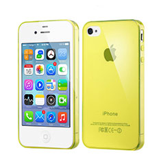 Coque Ultra Fine Silicone Souple Transparente pour Apple iPhone 4S Jaune