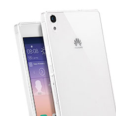 Coque Ultra Fine Silicone Souple Transparente pour Huawei P7 Dual SIM Blanc