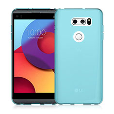 Coque Ultra Fine Silicone Souple Transparente pour LG V30 Bleu