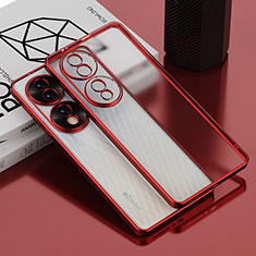 Coque Ultra Fine TPU Souple Housse Etui Transparente AN1 pour Huawei Honor 70 5G Rouge