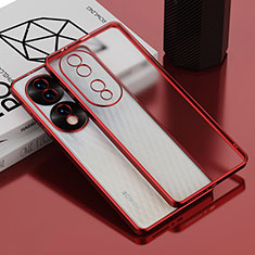 Coque Ultra Fine TPU Souple Housse Etui Transparente AN1 pour Huawei Honor 70 Pro+ Plus 5G Rouge