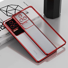 Coque Ultra Fine TPU Souple Housse Etui Transparente AN1 pour Xiaomi Redmi K50 5G Rouge