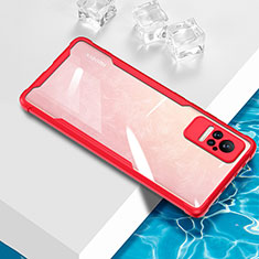 Coque Ultra Fine TPU Souple Housse Etui Transparente BH1 pour Xiaomi Civi 1S 5G Rouge