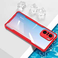 Coque Ultra Fine TPU Souple Housse Etui Transparente BH1 pour Xiaomi Redmi K40 Pro 5G Rouge