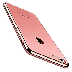 Coque Ultra Fine TPU Souple Housse Etui Transparente C01 pour Apple iPhone SE (2020) Or Rose