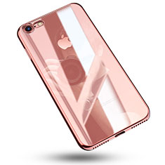 Coque Ultra Fine TPU Souple Housse Etui Transparente C02 pour Apple iPhone 7 Or Rose