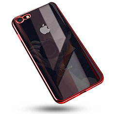 Coque Ultra Fine TPU Souple Housse Etui Transparente C02 pour Apple iPhone 7 Rouge