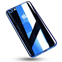 Coque Ultra Fine TPU Souple Housse Etui Transparente C02 pour Apple iPhone SE3 (2022) Bleu