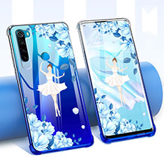 Coque Ultra Fine TPU Souple Housse Etui Transparente Fleurs pour Xiaomi Redmi Note 8 (2021) Blanc