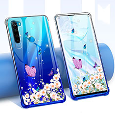 Coque Ultra Fine TPU Souple Housse Etui Transparente Fleurs pour Xiaomi Redmi Note 8 (2021) Violet