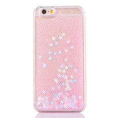 Coque Ultra Fine TPU Souple Housse Etui Transparente Fleurs T01 pour Apple iPhone 6 Or Rose