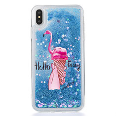 Coque Ultra Fine TPU Souple Housse Etui Transparente Fleurs T20 pour Apple iPhone X Rose