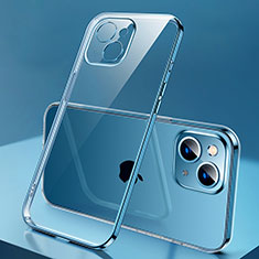 Coque Ultra Fine TPU Souple Housse Etui Transparente H01 pour Apple iPhone 13 Bleu