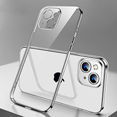 Coque Ultra Fine TPU Souple Housse Etui Transparente H01 pour Apple iPhone 15 Plus Argent