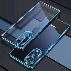 Coque Ultra Fine TPU Souple Housse Etui Transparente H01 pour Huawei Honor 50 Pro 5G Bleu