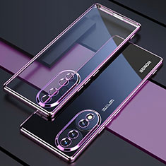 Coque Ultra Fine TPU Souple Housse Etui Transparente H01 pour Huawei Honor 70 Pro+ Plus 5G Violet