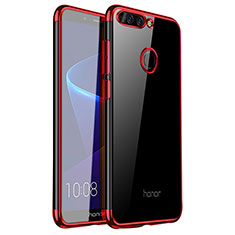 Coque Ultra Fine TPU Souple Housse Etui Transparente H01 pour Huawei Honor 8 Pro Rouge