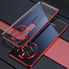 Coque Ultra Fine TPU Souple Housse Etui Transparente H01 pour Huawei Mate 50 Pro Rouge