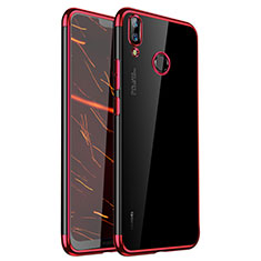 Coque Ultra Fine TPU Souple Housse Etui Transparente H01 pour Huawei P20 Lite Rouge