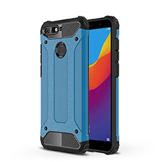 Coque Ultra Fine TPU Souple Housse Etui Transparente H01 pour Huawei Y6 (2018) Bleu