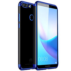 Coque Ultra Fine TPU Souple Housse Etui Transparente H01 pour Huawei Y9 (2018) Bleu