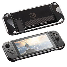 Coque Ultra Fine TPU Souple Housse Etui Transparente H01 pour Nintendo Switch Noir