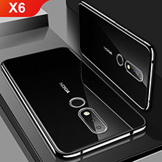 Coque Ultra Fine TPU Souple Housse Etui Transparente H01 pour Nokia X6 Noir