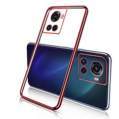 Coque Ultra Fine TPU Souple Housse Etui Transparente H01 pour OnePlus 10R 5G Rouge