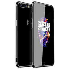 Coque Ultra Fine TPU Souple Housse Etui Transparente H01 pour OnePlus 5 Noir