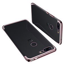 Coque Ultra Fine TPU Souple Housse Etui Transparente H01 pour OnePlus 5T A5010 Or Rose