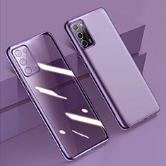 Coque Ultra Fine TPU Souple Housse Etui Transparente H01 pour Oppo A55 5G Violet