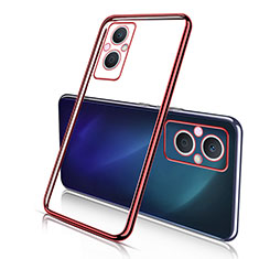 Coque Ultra Fine TPU Souple Housse Etui Transparente H01 pour Oppo F21 Pro 5G Rouge