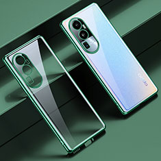 Coque Ultra Fine TPU Souple Housse Etui Transparente H01 pour Oppo Reno10 Pro+ Plus 5G Vert