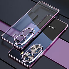 Coque Ultra Fine TPU Souple Housse Etui Transparente H01 pour Oppo Reno11 Pro 5G Violet