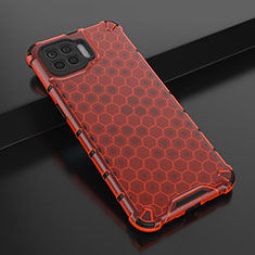 Coque Ultra Fine TPU Souple Housse Etui Transparente H01 pour Oppo Reno4 Lite Rouge