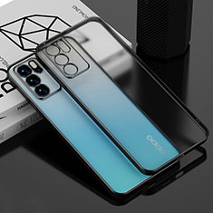 Coque Ultra Fine TPU Souple Housse Etui Transparente H01 pour Oppo Reno6 5G Noir