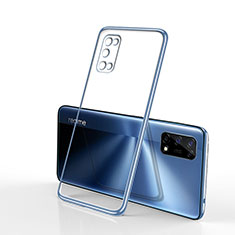 Coque Ultra Fine TPU Souple Housse Etui Transparente H01 pour Realme Q2 5G Bleu