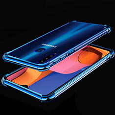 Coque Ultra Fine TPU Souple Housse Etui Transparente H01 pour Samsung Galaxy A20s Bleu