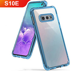 Coque Ultra Fine TPU Souple Housse Etui Transparente H01 pour Samsung Galaxy S10e Bleu Ciel
