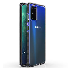 Coque Ultra Fine TPU Souple Housse Etui Transparente H01 pour Samsung Galaxy S20 Plus Noir