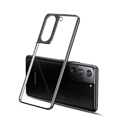 Coque Ultra Fine TPU Souple Housse Etui Transparente H01 pour Samsung Galaxy S21 5G Noir