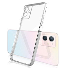 Coque Ultra Fine TPU Souple Housse Etui Transparente H01 pour Vivo iQOO Z6 5G Argent