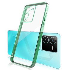 Coque Ultra Fine TPU Souple Housse Etui Transparente H01 pour Vivo V25 Pro 5G Vert