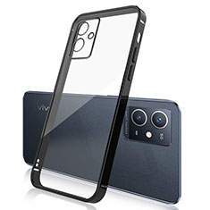 Coque Ultra Fine TPU Souple Housse Etui Transparente H01 pour Vivo Y30 5G Noir