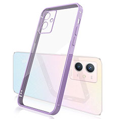 Coque Ultra Fine TPU Souple Housse Etui Transparente H01 pour Vivo Y33e 5G Violet