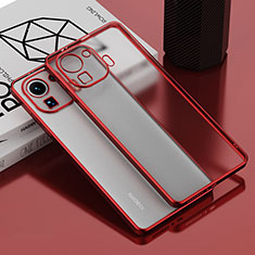 Coque Ultra Fine TPU Souple Housse Etui Transparente H01 pour Xiaomi Mi 11 Pro 5G Rouge